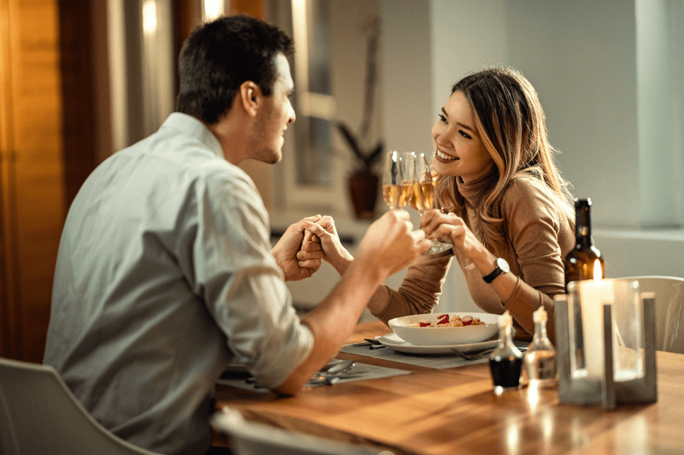 pareja restaurante